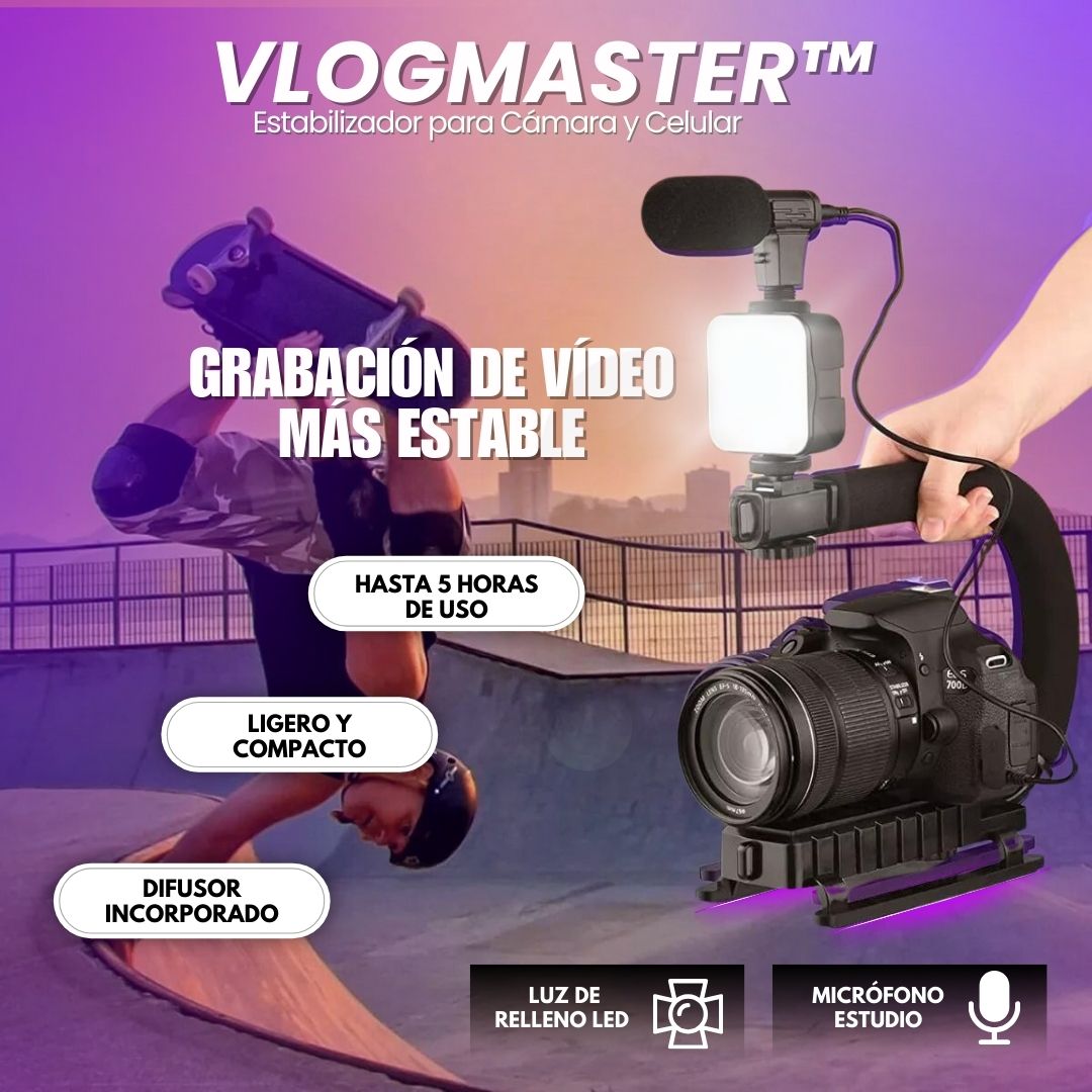 VlogMaster Pro®  Soporte para Telefono y Camara