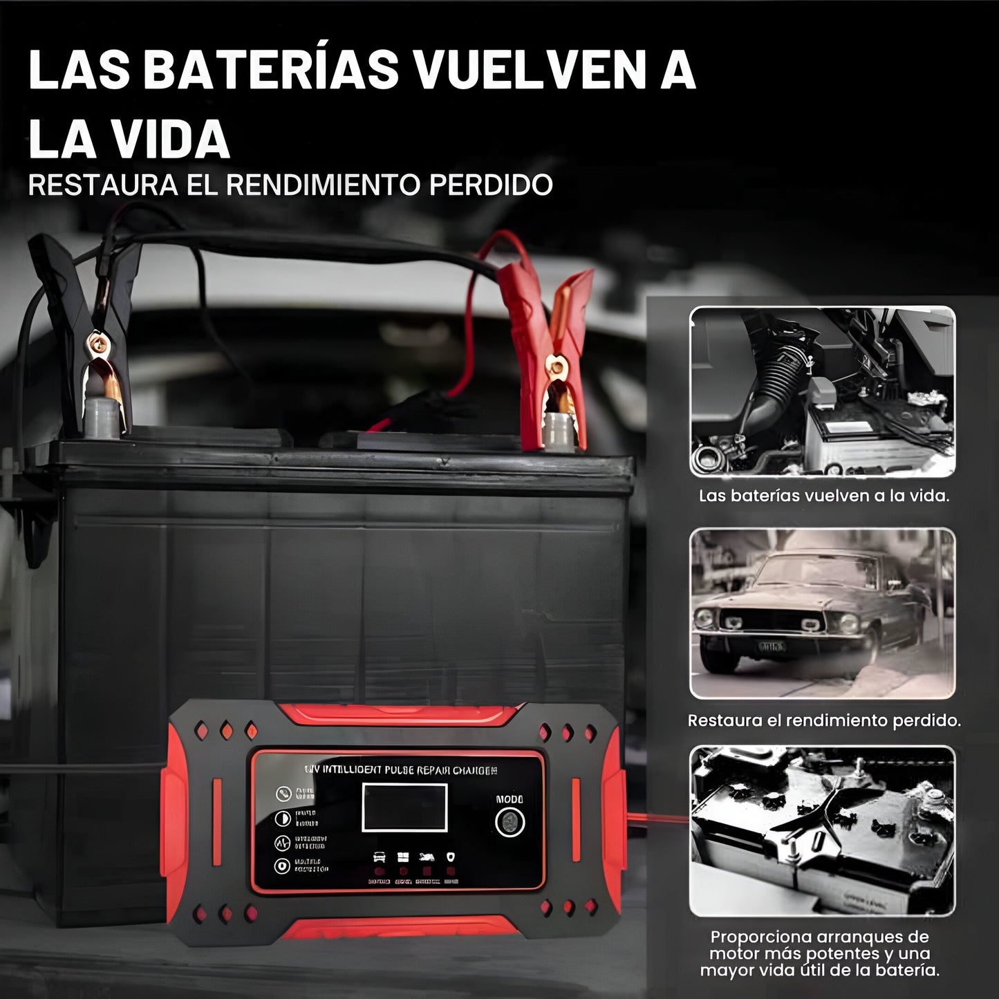 PowerCar®  Cargador de Bateria para Carro